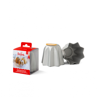 Forma alumínio para pudim com embalagem Decora