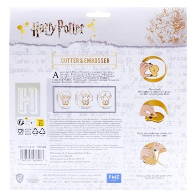 Embalagem Harry Potter com cortador e estampador para massa