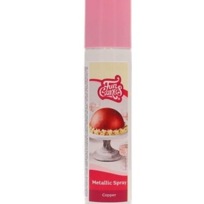 Spray metálico cobre FunCakes com tampa rosa