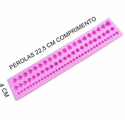 Moldes de silicone rosa para pérolas de vários tamanhos
