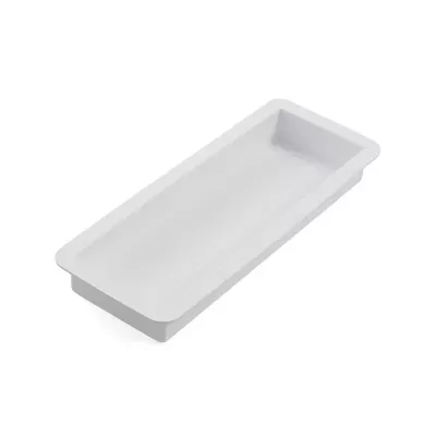 Bandeja rectangular branca simples