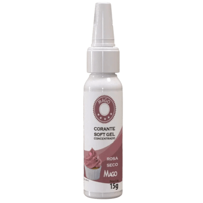 Frasco de corante soft gel concentrado MAGO rosa seco 15g