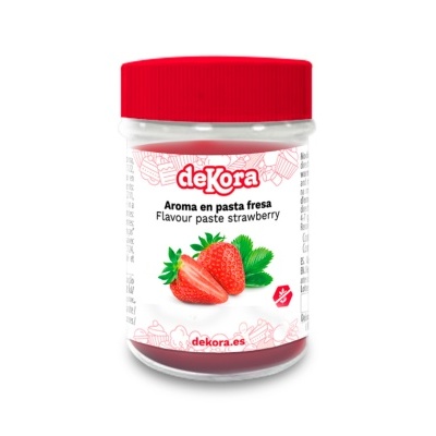 Frasco de pasta aromatizante de morango deKora
