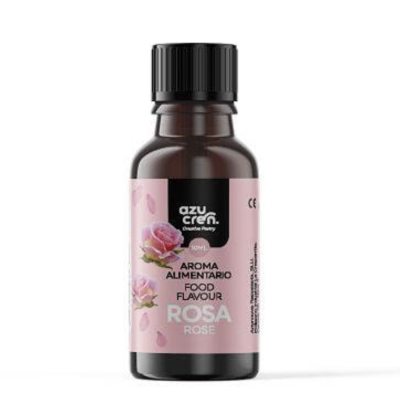 Frasco de aroma alimentar sabor rosa com rótulo rosa