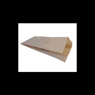 Sacos de papel castanho retangulares para embalagem sobre fundo branco