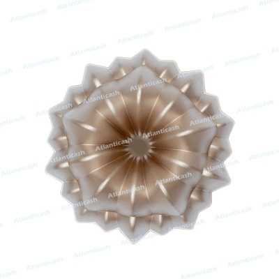 Forma de silicone castanha para bolo com padrão ondulado