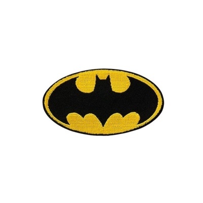Emblema bordado do Batman em amarelo e preto
