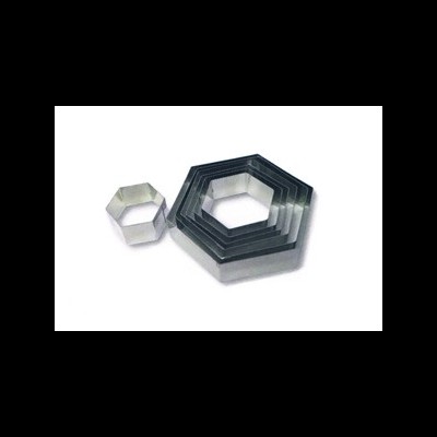 Conjunto de cortadores de massa hexagonais em metal