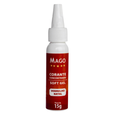 Frasco de corante concentrado em gel vermelho