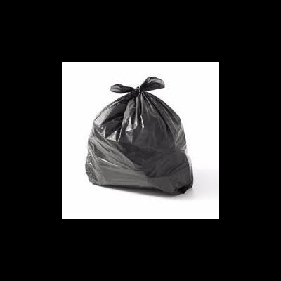 Saco de lixo preto amarrado