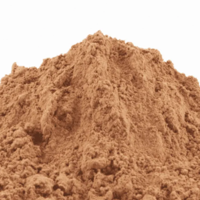 Monte de pó marrom claro com textura fina