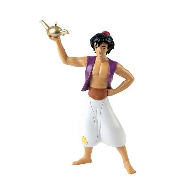 Figura de brinquedo Aladino com lâmpada dourada