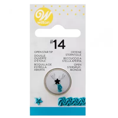 Bico de confeitar aberto em forma de estrela Wilton #14 em aço inoxidável
