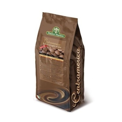 Saco de café Master Martini Centramerica castanho com texto em dourado e preto