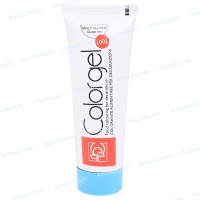 Tubo branco de 100g de corante alimentar Cobrigel com tampa azul