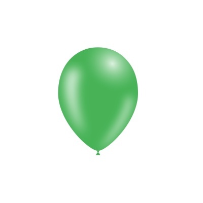 Balão verde de látex sobre fundo branco