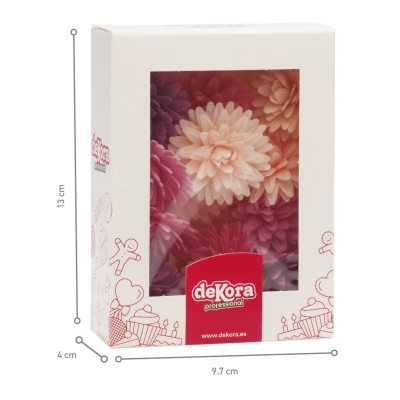 Caixa Dekora com flores decorativas coloridas