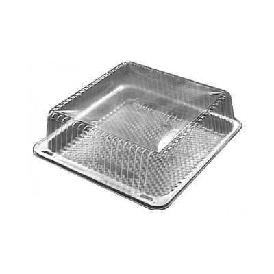 Embalagem quadrada transparente de plástico com tampa