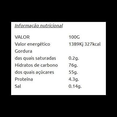 Tabela de Informação nutricional em português