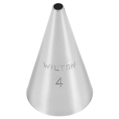 Bico de pasteleiro metálico cónico com gravação WILTON 4