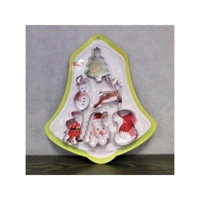 Conjunto de cortadores de bolachas de Natal em forma de sino