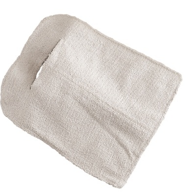 Luvas de proteção brancas de tecido macio com slot superior