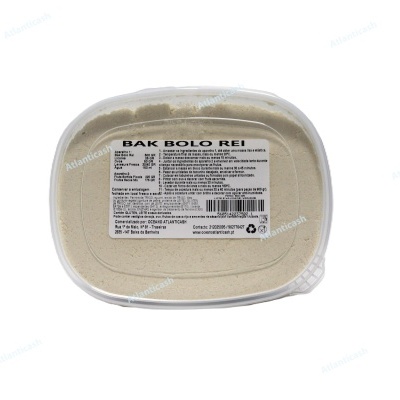 Embalagem plástica transparente com etiqueta BAK BOLO REI