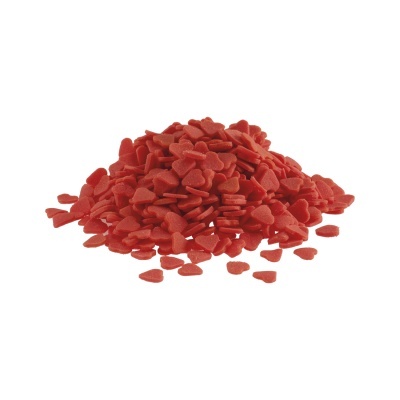 Pequenas figuras de coração vermelhas empilhadas