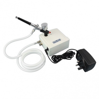 Conjunto de aerógrafo com compressor e carregador