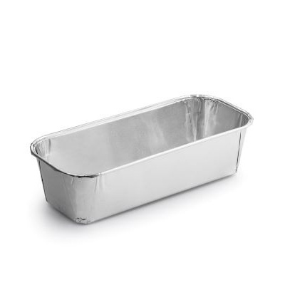 Forma de alumínio descartável retangular para bolo ou pão