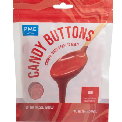 Saco de doces vermelhos Candy Buttons de PME Cake