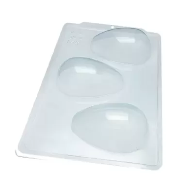 Molde de plástico transparente para fazer ovos de Páscoa