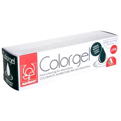 Tubo de Colorgel para decoração alimentar verde bosque