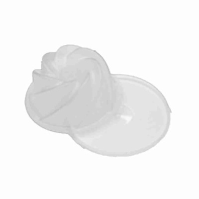 Espremedor de citrinos branco de plástico com base redonda para recolher sumo