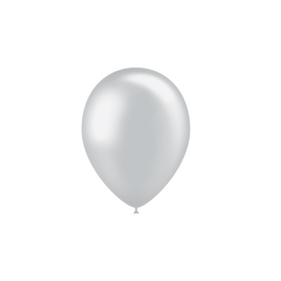 Balão prateado oval brilhante