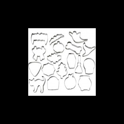 Cortadores de biscoitos metálicos com formas de Halloween