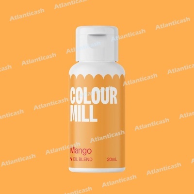 Frasco de óleo COLOUR MILL Mango 20ml em fundo laranja