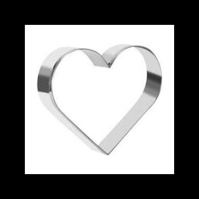 Cortador de biscoitos em forma de coração prateado