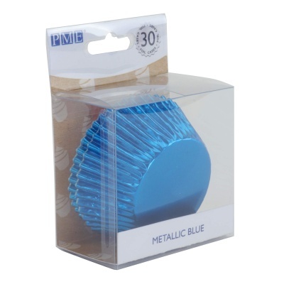 Pacote de forminhas metálicas azuis para cupcakes PME