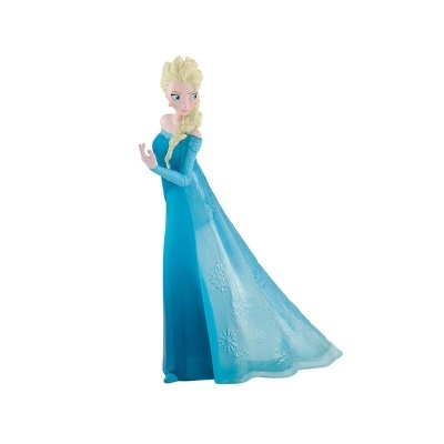 Boneca Elsa com vestido azul e capa transparente com flocos de neve