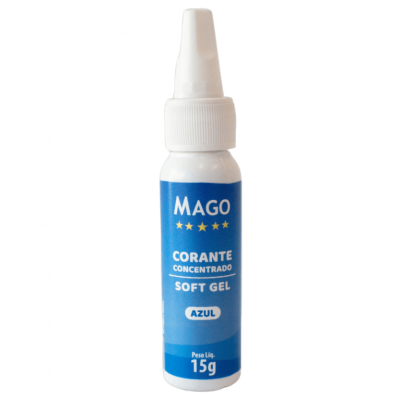 Frasco de corante concentrado azul em gel, 15g