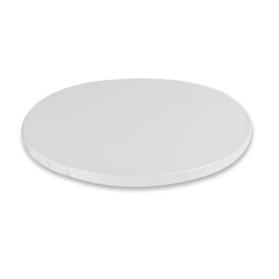 Disco redondo branco liso num fundo branco