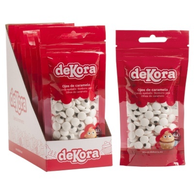 Pacotes vermelhos de olhos de caramelo brancos de plástico deKora