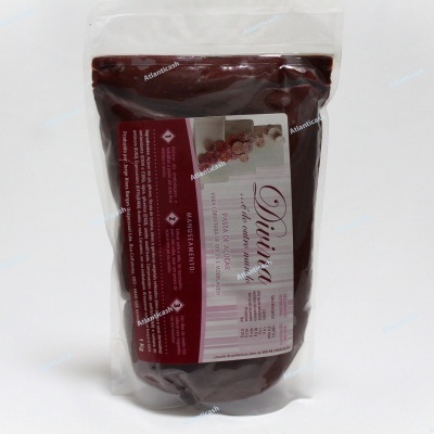 Embalagem de produto pastelaria Dinia em saco plástico transparente.