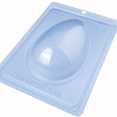 Moldes transparentes de plástico para Ovo da Páscoa com texto em relevo