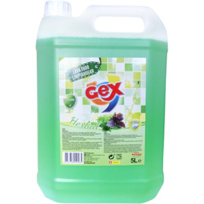 Recipiente de detergente verde Gex Herbal 5 litros