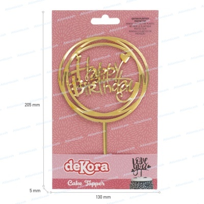 Cake topper dourado 