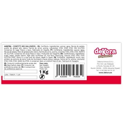 Embalagem confeitos Mix Halloween Dekora 1 Kg