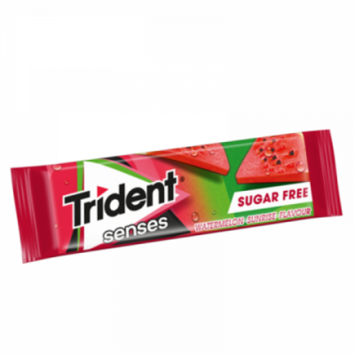 Pacote de pastilhas Trident Senses sabor melancia, sem açúcar