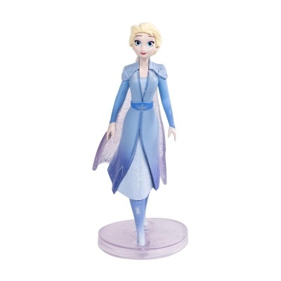 Figura da personagem Elsa em vestido azul com capa e base translúcida